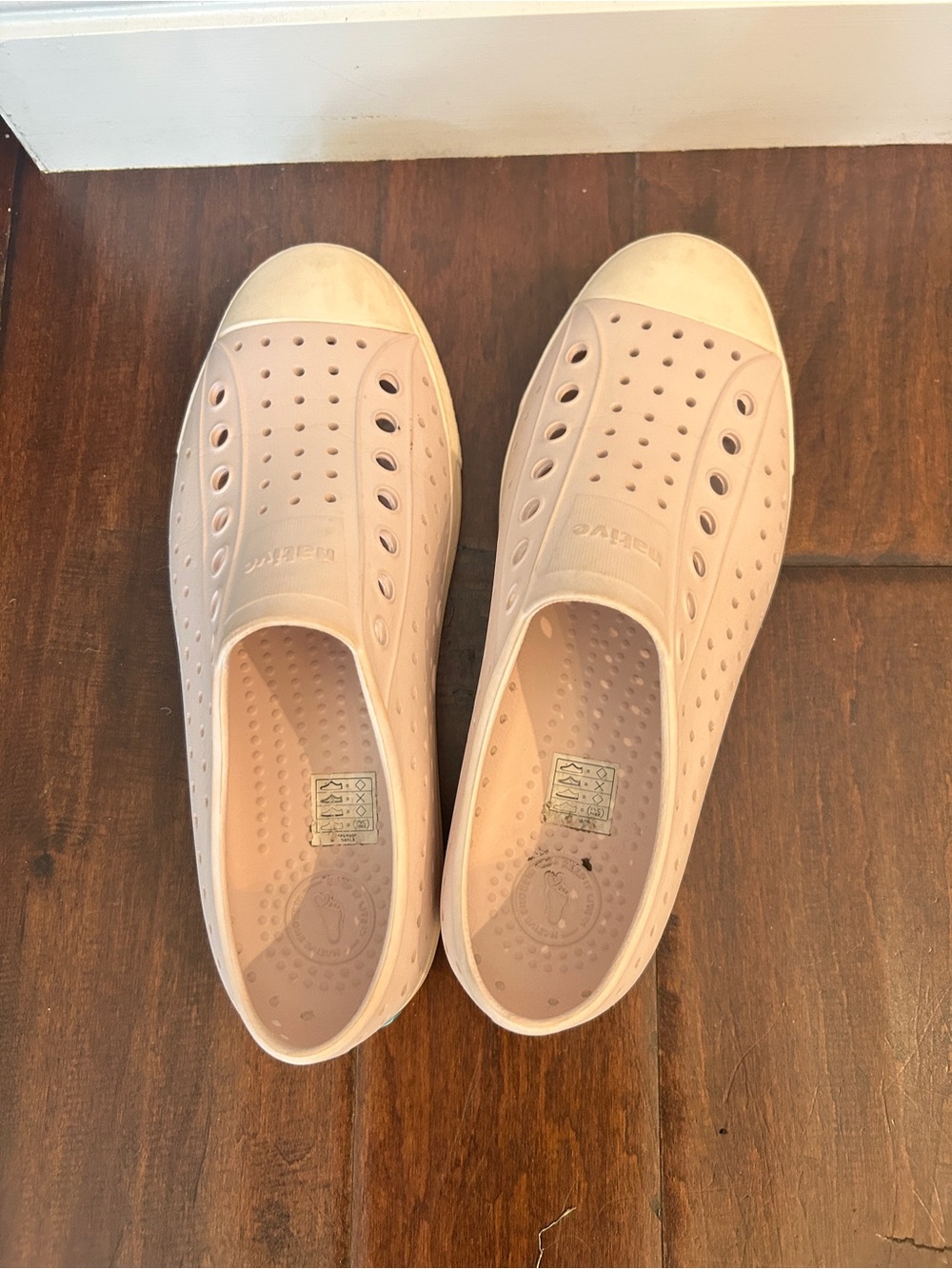 Native Shoes Blush Pink Slip-On Perforated Water-Resistant Sandals
